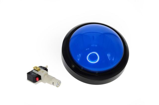 LARGE PUSH BUTTON BLUE SOL (LEA-060)