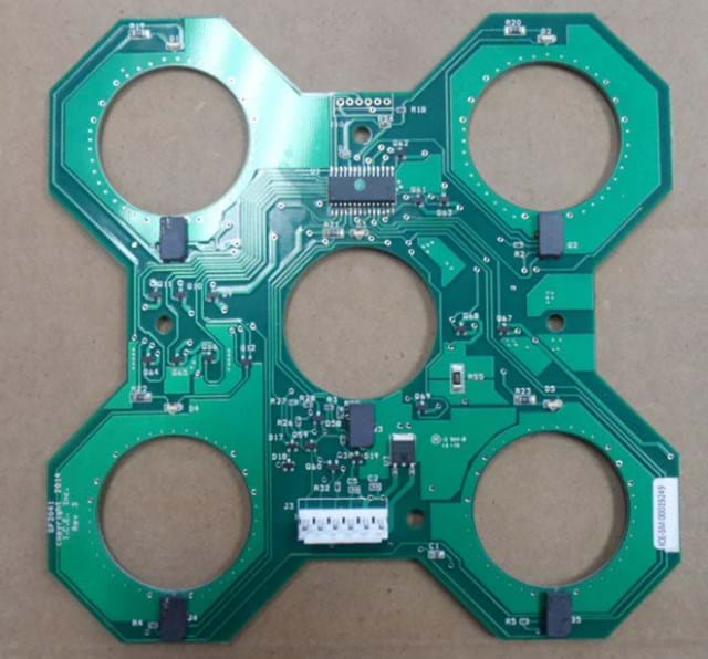 PCBA GREEN (SENSOR: 5 HOLE 4 LED)