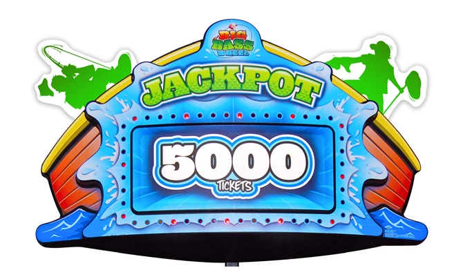 MS6626 BAY TEK BIG BASS WHEEL JACKPOT MARQUEE