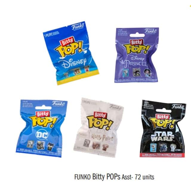 ASSORTED FUNKO BITTY POPS KIT - 72PCS